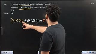 smallest equivalence relation | JEE MAIN PYQ