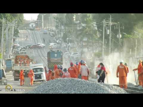 Locomotiva ALCO RS8 6005 [CBTU NATAL] passando no trecho da linha sul reativado em Parnamirim-RN