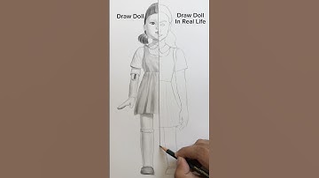 Draw Squid Game Doll in Real Life 😱