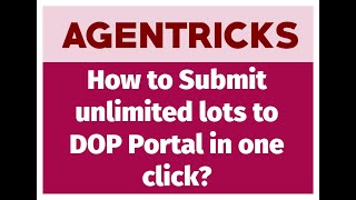 How to Submit Unlimited lots in one click with Agentricks RD Software? screenshot 5