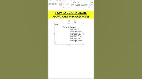 CONVERT TEXT INTO FLOWCHART QUICKLY | EZTIPSTRICKS19 | #shortsvideo #viral #powerpoint #shorts