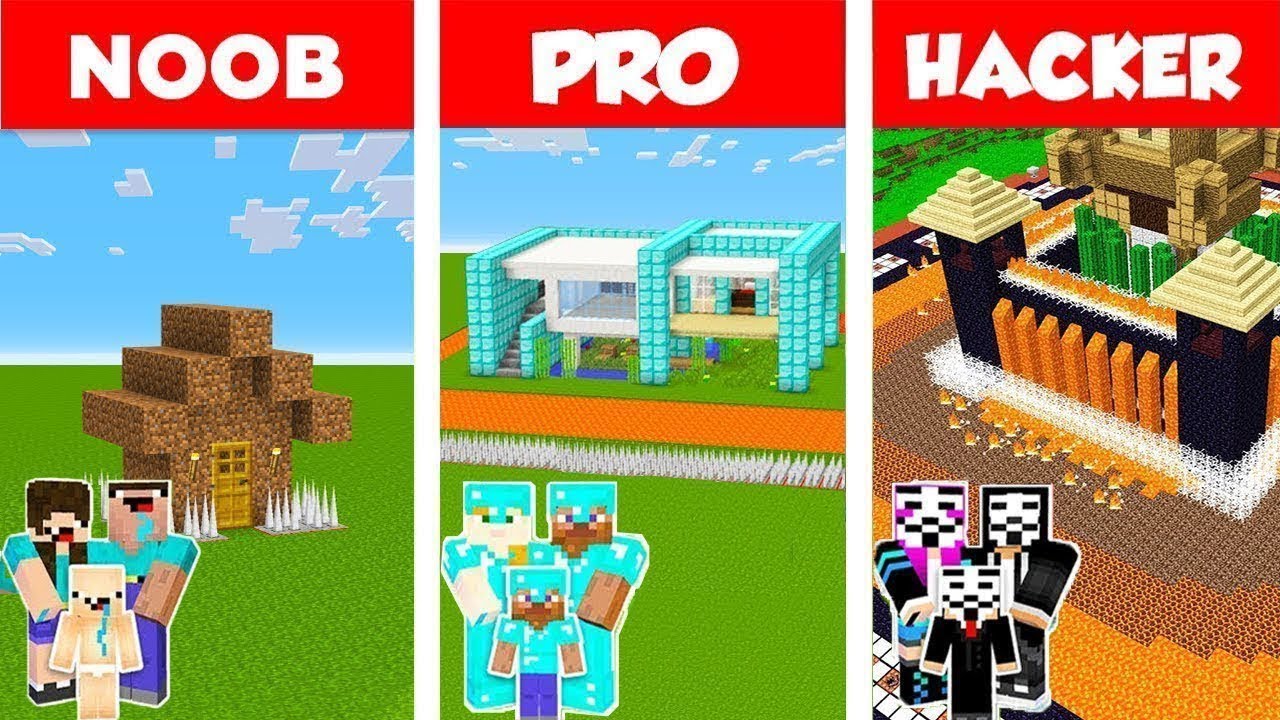 Minecraft Noob Vs Pro Safest House