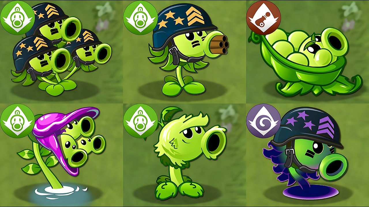 ALL Green PEA Plants Power-Up! vs PvZ 2 All Final Boss - PvZ 2 Mod Final Boss