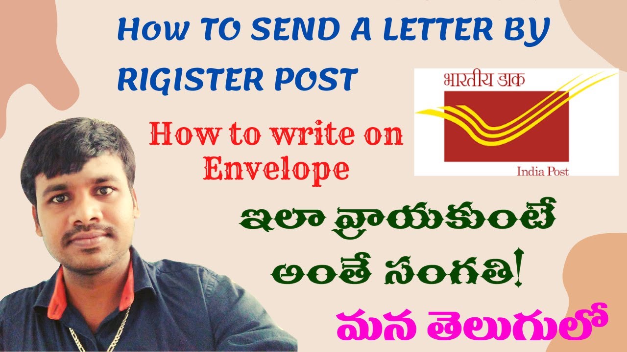 HOW TO SEND A LETTER BY REGISTER POST IN TELUGU How To Write On