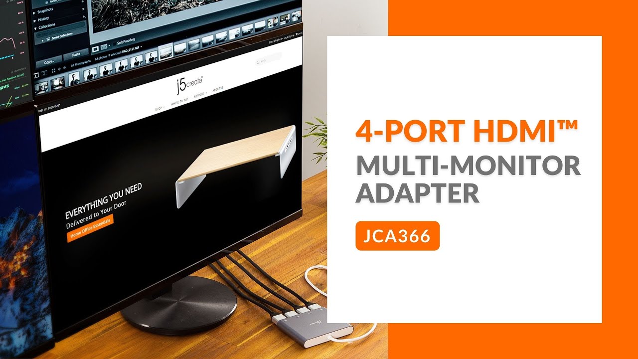 j5create  USB-C to 4-Port HDMI Multi-Monitor Adapter