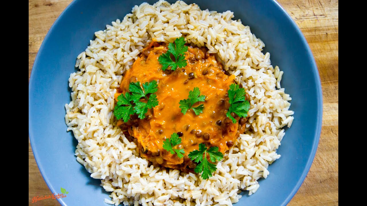 Linsencurry | vegan &ndash; Rezept und Anleitung - YouTube