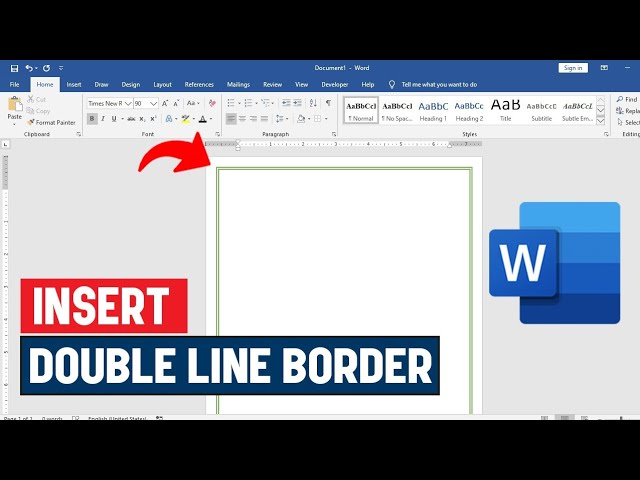 How To Add Double Line Border In Word