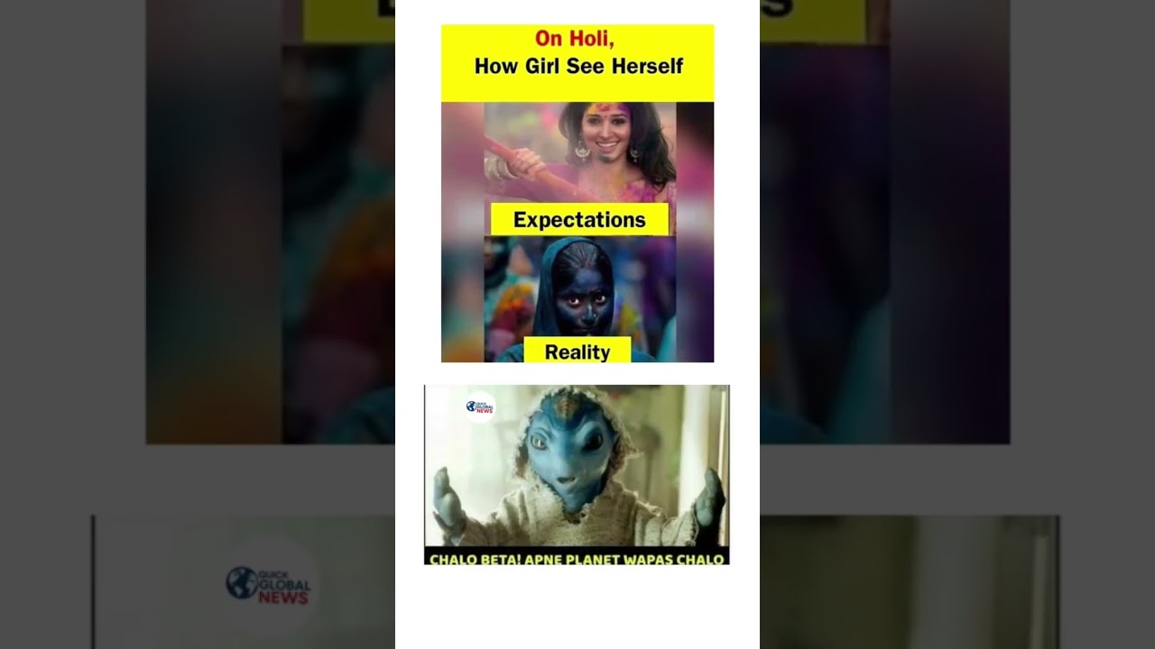 “Holi Expectations vs Reality 😭 | Funny Holi Meme 