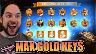 Opening 26,160 Gold Keys [max legendary summoning for Pyrrhus expertise] Rise of Kingdoms - Greece