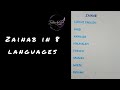Wait for Malayalam… it’s going to amaze you ✨“Zainab” in 8 different languages.