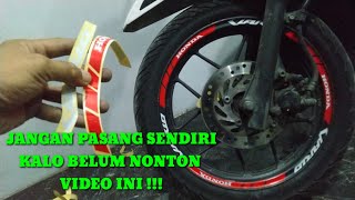 Cara Mudah Pasang Lis/Stiker Velg Motor