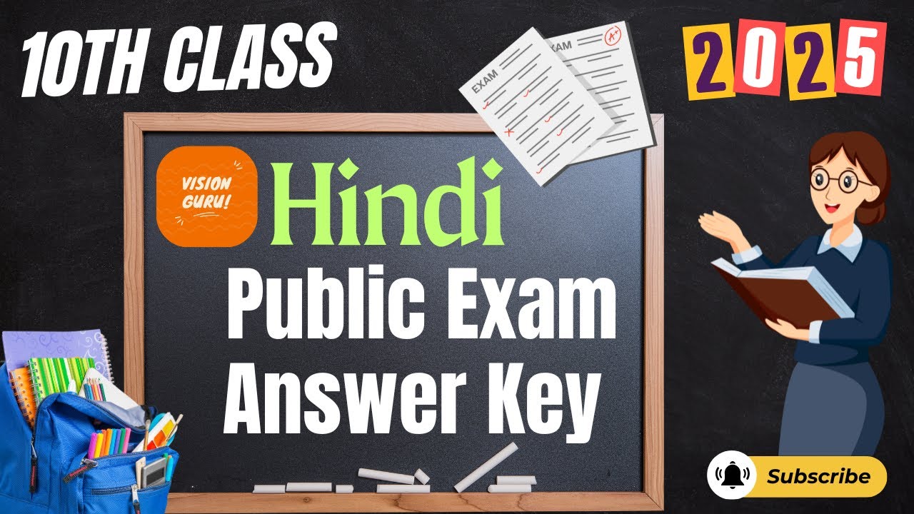 Ap 10th class Hindi Public Exam Answer Key 2025 | 10th Class Public ...