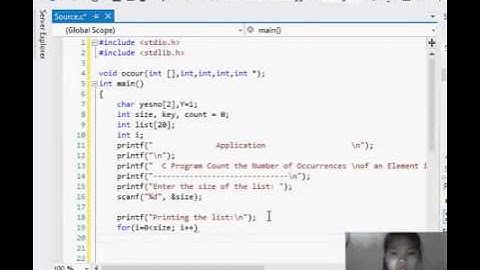 C Program Count the Number of Occurrences of an Element in the Linked List using Recursion OUT