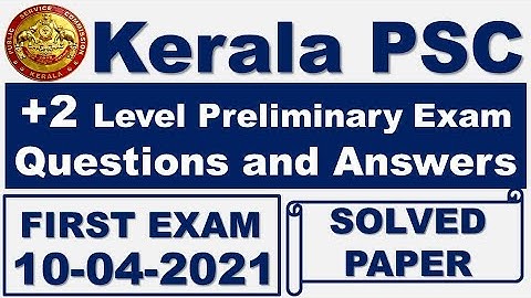 Plus Two Level Preliminary Exam Questions and Answers | Plus Two Prelims Question Paper with Answers