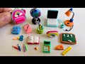 How to make polymer clay miniature school suppliesdiy miniature clay packback globebooks laptop