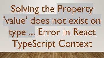 Solving the Property 