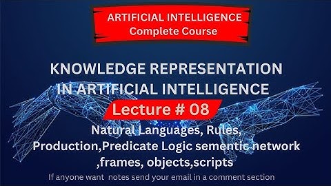 What is  Knowledge Representation in AI?|  Rules, Logic,NLP, Semantic Networks, Frames, and Script