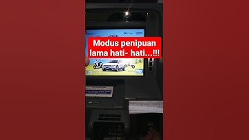 Cara antisipasi penipuan di mesin ATM, jgn percaya siapaun dlm keadaan ini #shorts