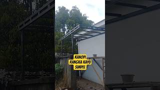 Kanopi minimalis rangka kayu #rumahminimalis #construction #kreatif