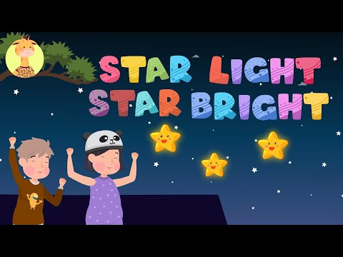 STAR LIGHT STAR BRIGHT | SONGS & NURSERY RHYMES FOR KIDS - ENGLISH SONGS WITH LYRICS FOR CHILDREN