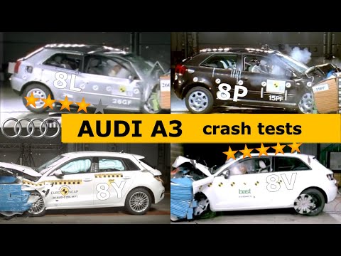 AUDI A3 Crash Test (8L 8P 8V 8Y) all generations (Euro NCAP)