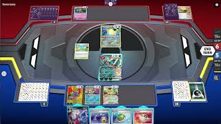Pokemon TCG Live Battle My Roaring Moon ex2 D5 Deck versus a Psychic Deck