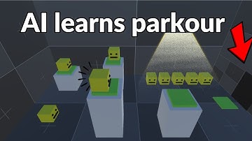 AI learns parkour - Deep Reinforcement Learning (Unity ML-agents)