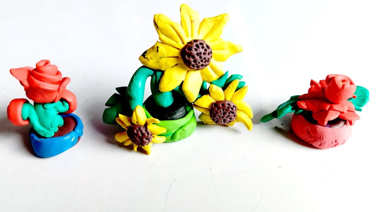 DIY Miniature FlowersDIY How To Make Polymer Clay Miniature Flowers