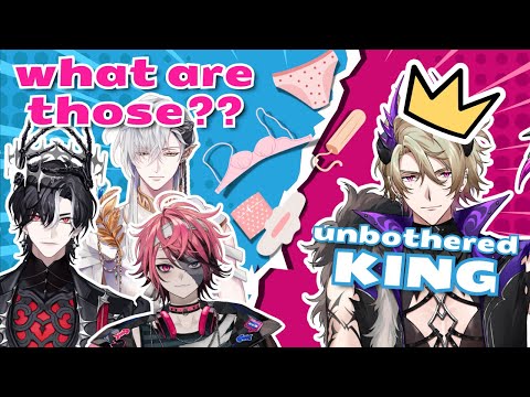 Cassian, Lucien, Rosco, and Zander's reaction to feminine products in Unpacking