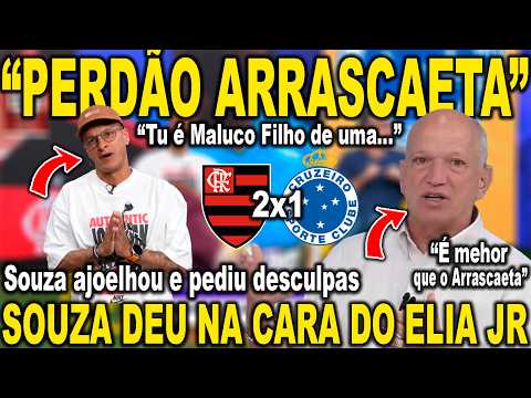 SOUZA DEU NA CARA DO ELIA JR E PEDIU PERDÃO DO ARRASCAETA DE JOELHOS AO VIVO! FLAMENGO 2X1 CRUZEIRO!