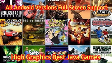 Top Java games for android full screen