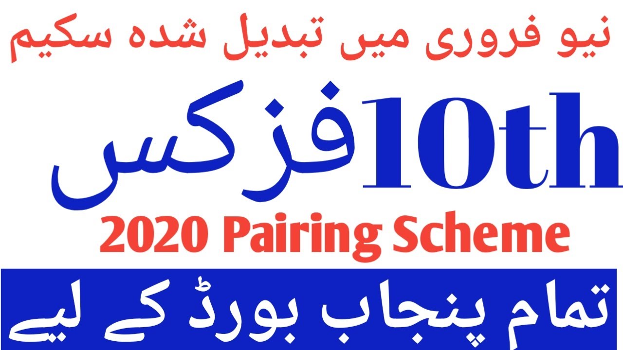10th Class Physics New Scheme 2020|10th class physics scheme 2020