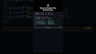 How to Merge Two Dictionaries #operator