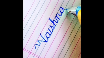 "Vaishnavi" ❤️ Beautiful name in Cursive writing #calligrapherambesh#calligraphy #trending #viral