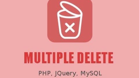 DEMO Tutorial Membuat Multiple Delete dengan Checkbox menggunakan PHP