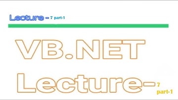 Lecture 7 VB NET part 1 | How to use advance message box