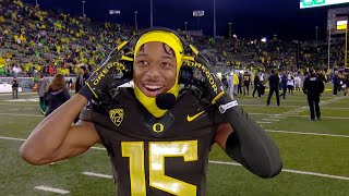 ‘Something I always dreamed of’: Tez Johnson after career outing in Oregon’s dominant win vs. Cal