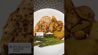Greek Roasted Chicken, Asparagus & Crispy Potatoes #recipe