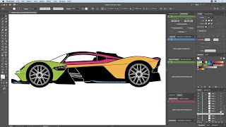 Astute Graphics - Aston Martin Valkyrie vector artwork recreation