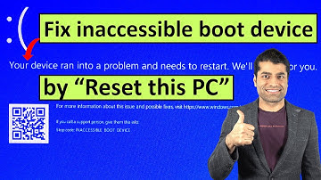Fix inaccessible boot device by Reset this PC