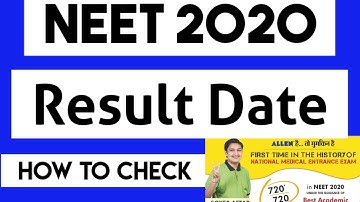 #NEET 2020 Result update |how to check NEET 2020 Result|NEET 2020