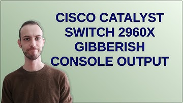 Networkengineering: Cisco Catalyst Switch 2960X Gibberish Console Output