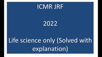 ICMR JRF 2022 question paper solved /CSIR/IIT JAM/DBT BET/GATE/Ph D entrance exams