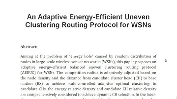 An Adaptive Energy Efficient Uneven Clustering Routing Protocol for WSNs