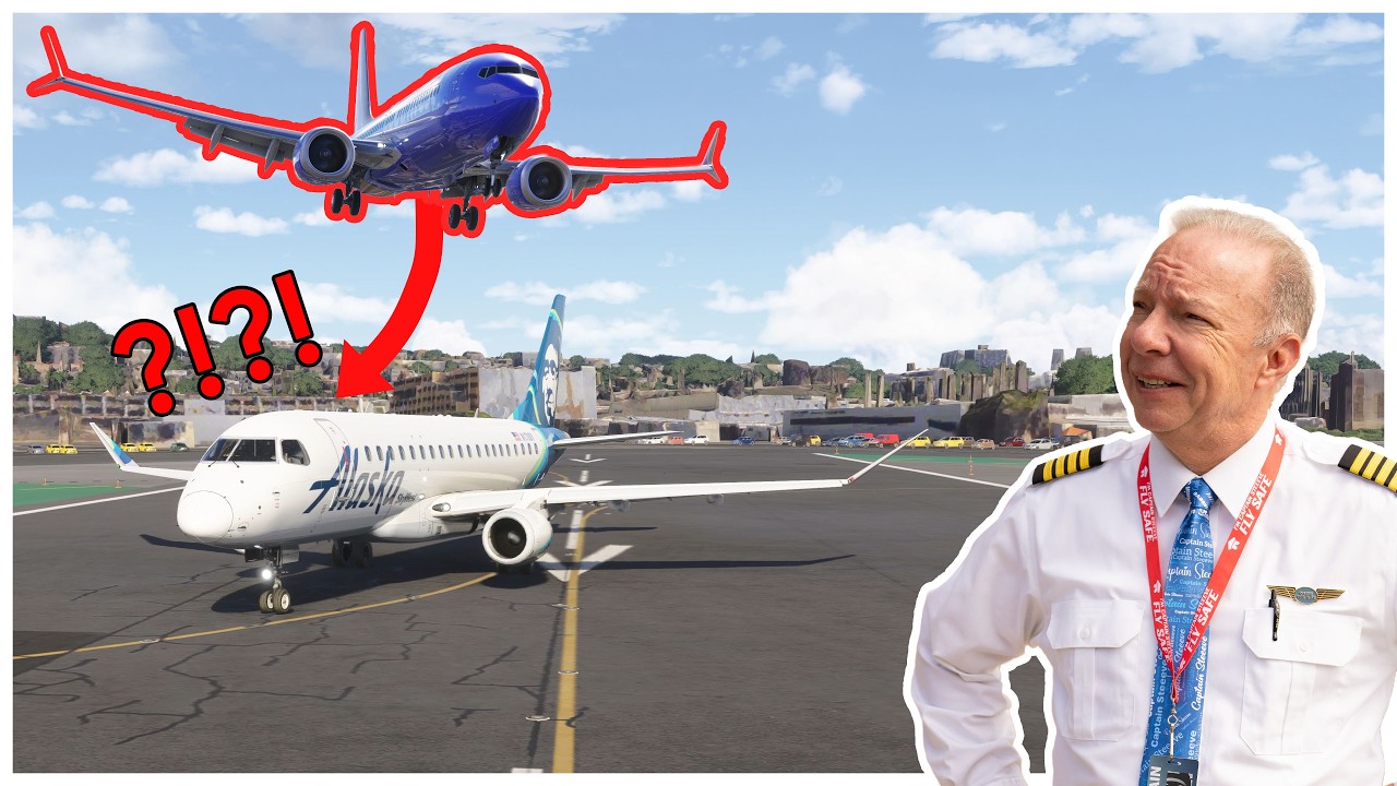 737 Nearly Lands ON TOP of ERJ175 | Captain Steeeve Reacts