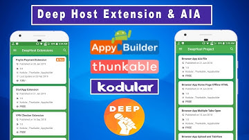 Deep Host Extension & AIA File Download | Kodular | Thunkable | Appybuilder