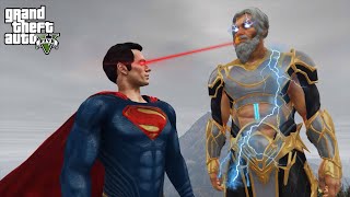 GTA 5 - Superman VS Zues | Epic Battle Of GODS !!
