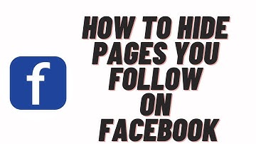 how to hide pages you follow on facebook