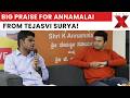 BJP MP Tejasvi Surya praises K Annamalai as key campaigner across states | NewsX