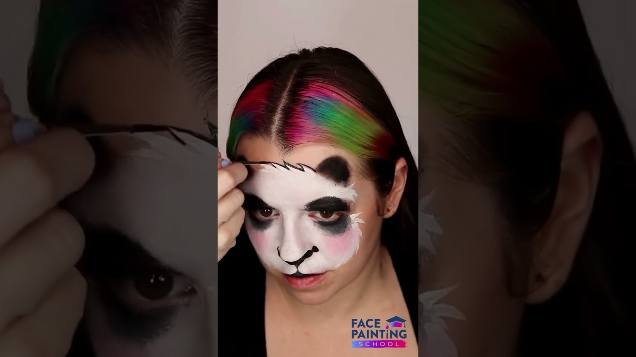 Cute Panda Face Paint: Step by Step Tutorial